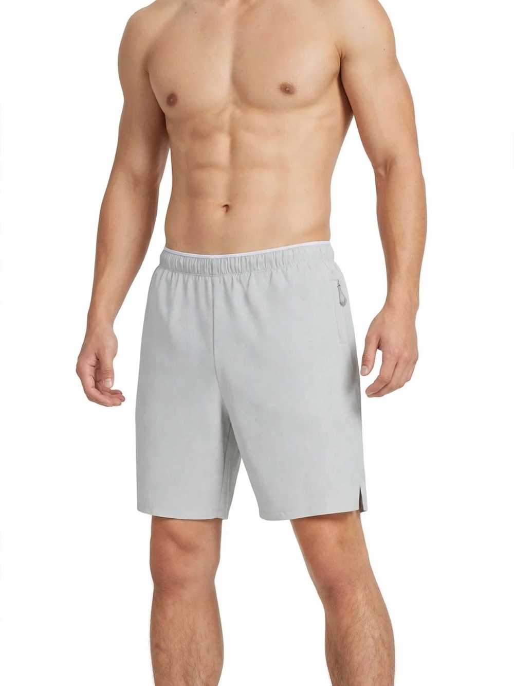 Men's Light Gray Performance Athletic Shorts NWOT. 34-36 Unlined